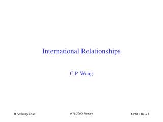 International Relationships