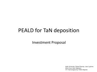PEALD for TaN deposition