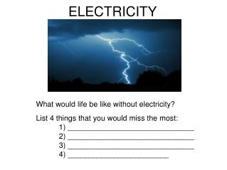 ELECTRICITY