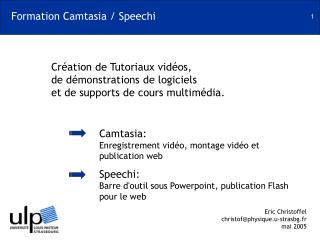 Formation Camtasia / Speechi