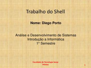 Trabalho do Shell