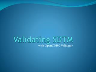 Validating SDTM