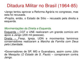 Ditadura Militar no Brasil (1964-85)