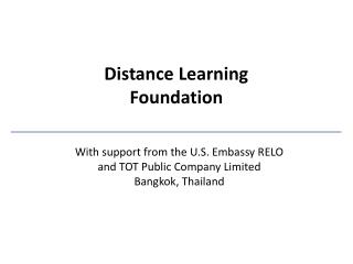 Distance Learning Foundation