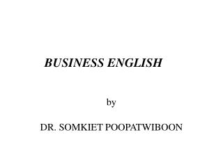 BUSINESS ENGLISH