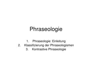 Phraseologie