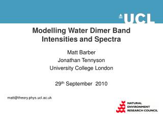 Modelling Water Dimer Band Intensities and Spectra