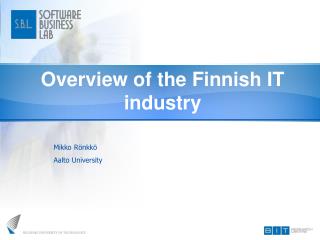 Overview of the Finnish IT industry