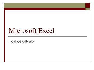 Microsoft Excel