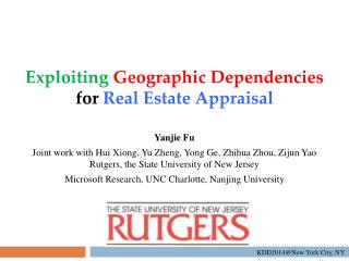 Exploiting Geographic Dependencies for Real Estate Appraisal