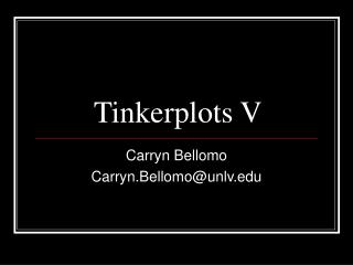 Tinkerplots V