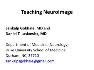 Teaching NeuroImage
