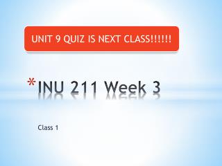 INU 211 Week 3