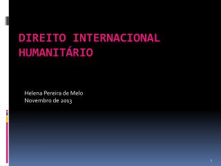 Direito Internacional Humanitário
