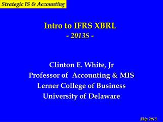 Intro to IFRS XBRL - 2013S -