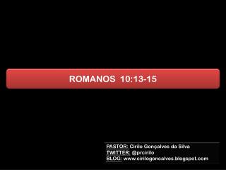 ROMANOS 10:13-15