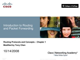 Introduction to Routing and Packet Forwarding
