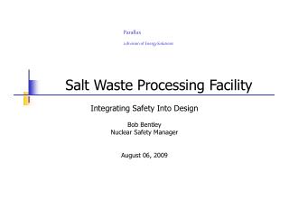 Salt Waste Processing Facility