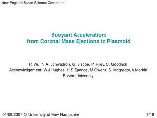 Buoyant Acceleration: from Coronal Mass Ejections to Plasmoid