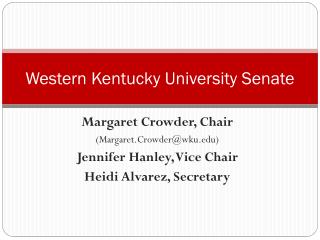 Western Kentucky University Senate