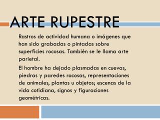 ARTE RUPESTRE