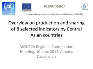 Overview on production and sharing of 8 selected indicators by Central Asian countries