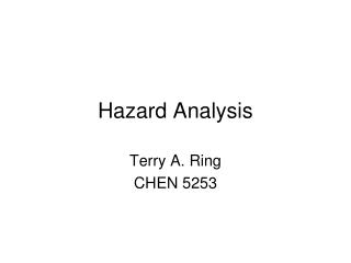 Hazard Analysis