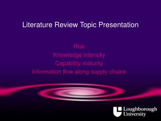 Literature Review Topic Presentation