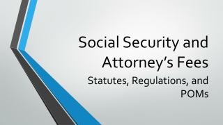 Social Security and Attorney’s Fees