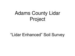 Adams County Lidar Project