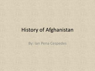 History of Afghanistan