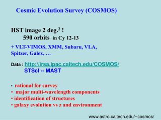 Cosmic Evolution Survey (COSMOS)