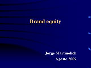 Brand equity