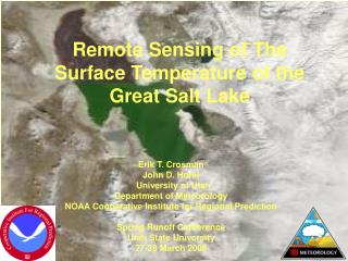 Remote Sensing of The Surface Temperature of the Great Salt Lake