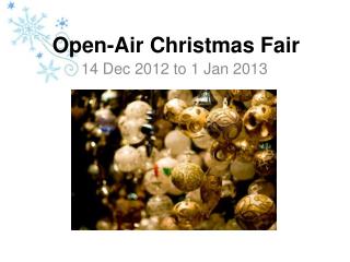 Open- Air Christmas Fair