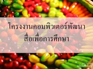 โครงงานคอมพิวเตอร์พัฒนาสื่อเพื่อการศึกษา