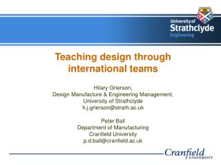 Teaching design through international teams