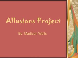 Allusions Project