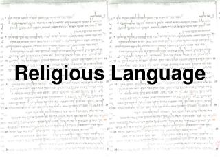 Religious Language