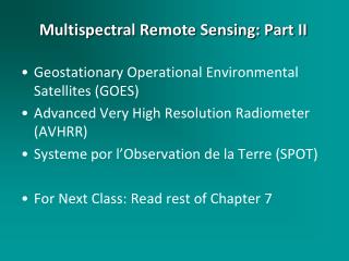 Geostationary Operational Environmental Satellites (GOES)