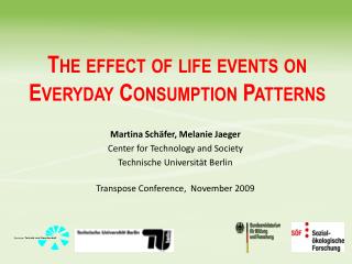 The effect of life events on Everyday Consumption Patterns