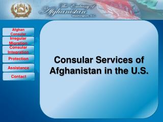 Consular Services of Afghanistan in the U.S.