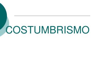 COSTUMBRISMO