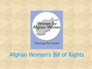 Afghan Women's Bill of Rights