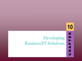 Developing Business/IT Solutions