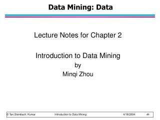 Data Mining: Data