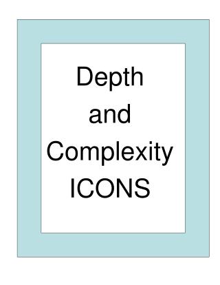 Depth and Complexity ICONS