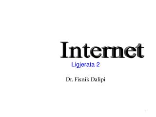 Ligjerata 2 Dr. Fisnik Dalipi