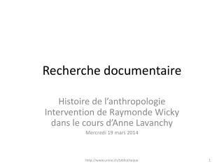 Recherche documentaire