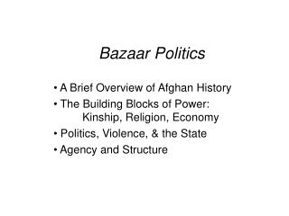 Bazaar Politics